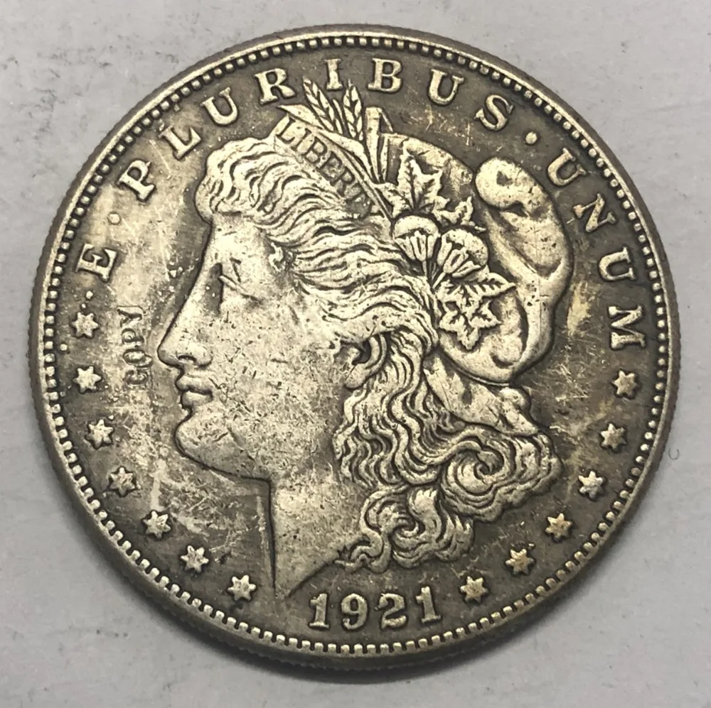 1921 (P.S.O) Соединенные Штаты Morgan One Dollar Посеребренная копия монеты (Выберите любой