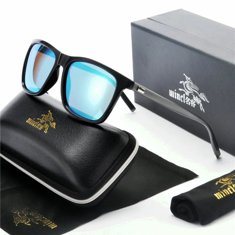 Поляризованные солнцезащитные очки мужские UV400 высокого качества квадратные женские очки мужские вождения алюминиевые магниевые солнцезащитные очки FML - Цвет линз: blue lens