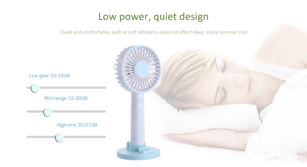 Mini USB Charging Handheld Fan with Mobile Phone Holder Makeup Mirror