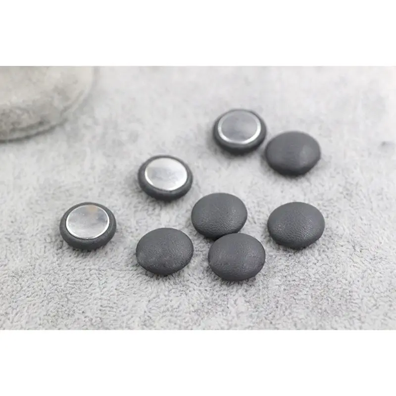 10mm 13mm Faux leather round cloth buckle DIY button jewelry material homemade bean earrings accessories a pack of 10