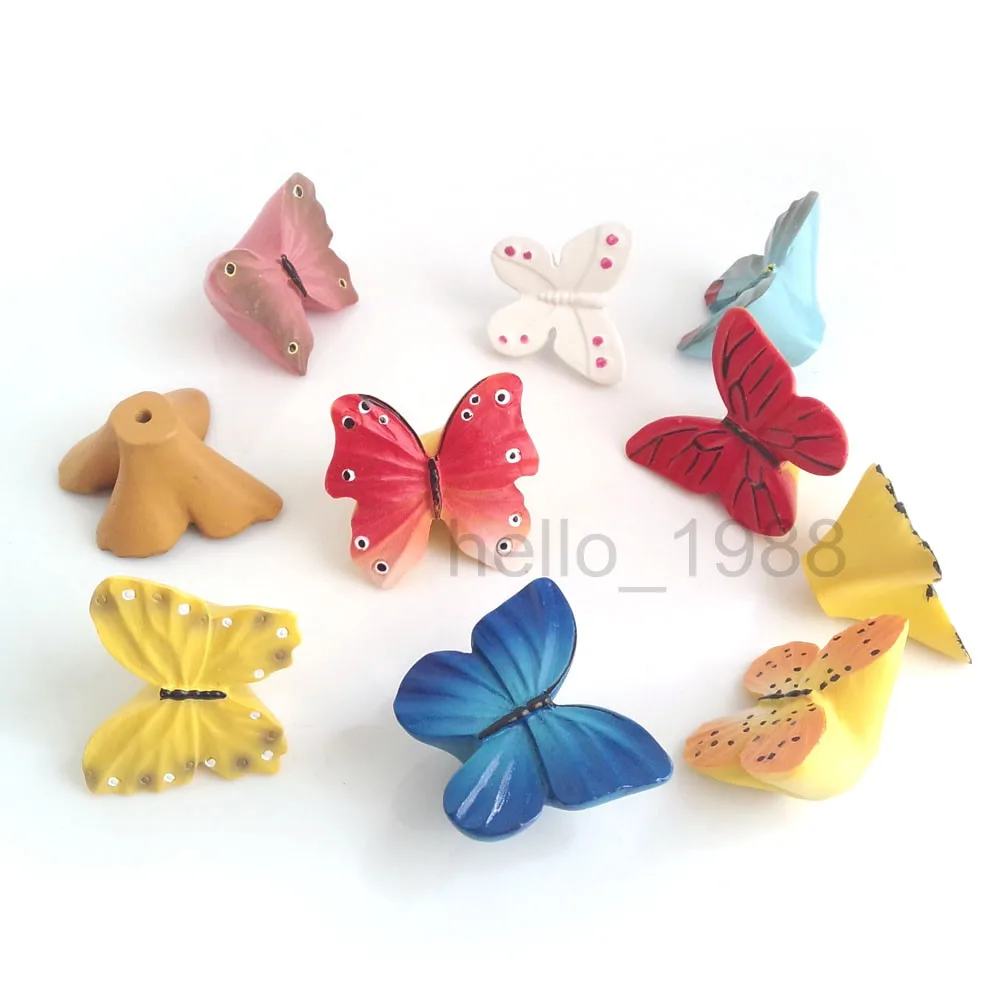 Goedkoop Creatieve Hars Handgemaakte Cartoon Kabinet Knop Vlinder Serie Kast Kast Dresser Knop Handvat Trekt Andere Home Improvement