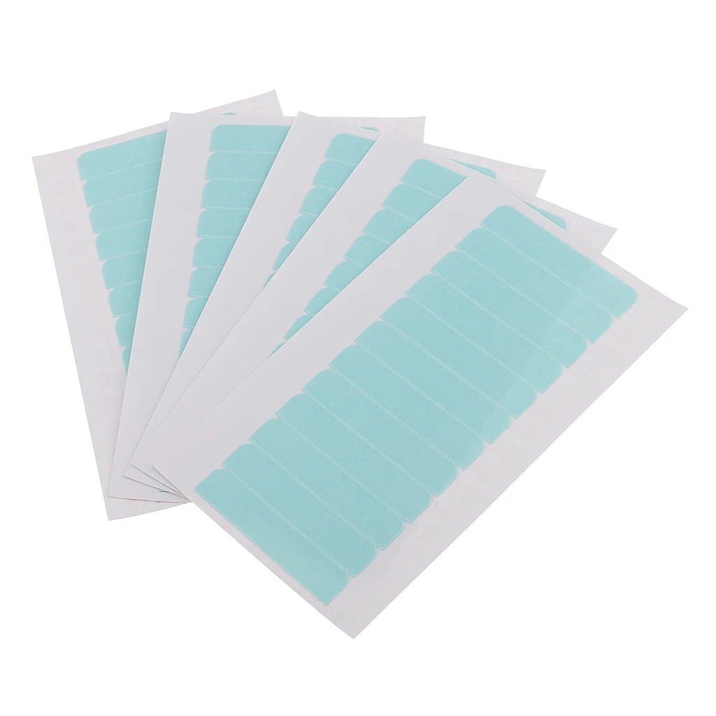 60 pcs Pre-Cut Double Sided Adhesive Super Tape for Skin Weft & Hair Extensions Super Blue Tape 4x0.8cm