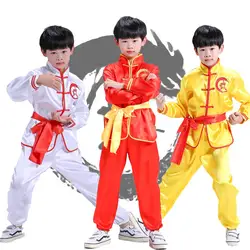 Детские китайские традиционные для ушу Одежда для детей форма для единоборств костюм кунг-фу для девочек и мальчиков сценический костюм