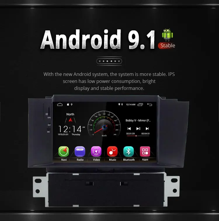 Best LJDA 1 Din 7 Inch Android 9.1 Car DVD Player For Citroen C4 C4L DS4 Wifi GPS Radio 2G RAM GPS Navigation Radio WIFI Multimedia 1
