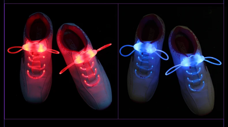 20 шт/партия светодиодный пластиковый спортивный шнурки светить свечение палка ремень Bling шнурки дискотека Вечерние