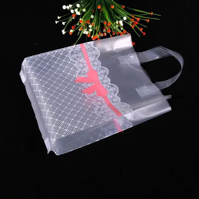 38x43cm Large Clear Plastic Gift Bag Favor Jewelry Boutique Gift