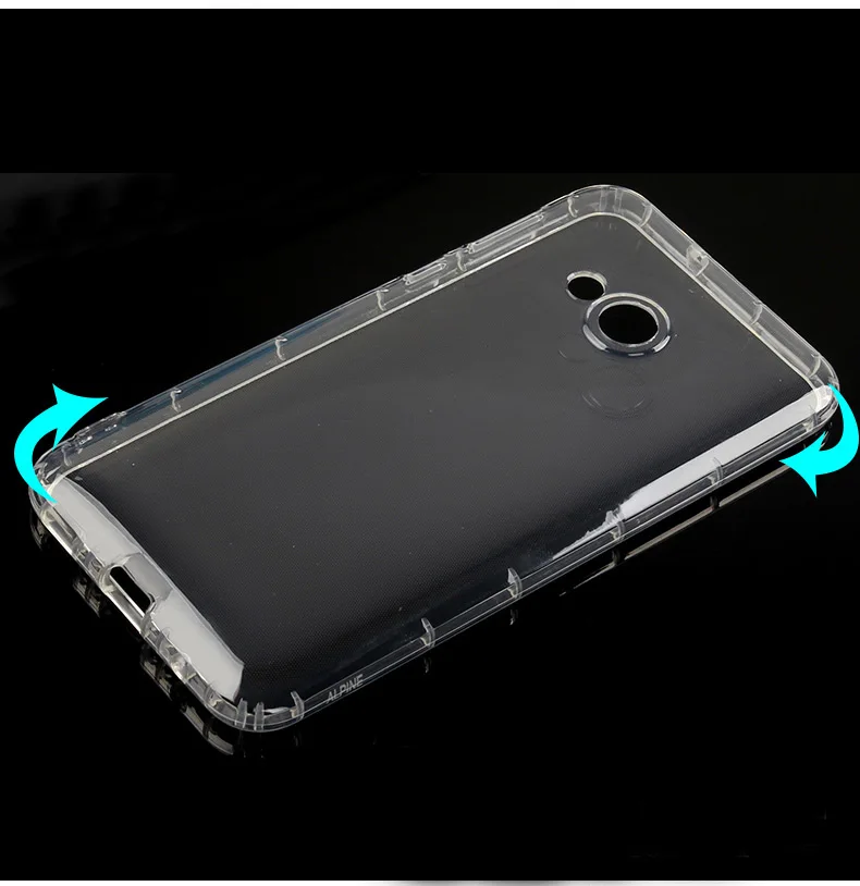 Прозрачный ударопрочный нескользящий мягкий чехол из ТПУ и геля для HTC U Play |