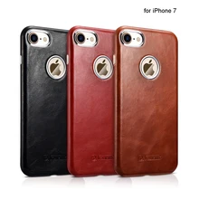 Icarer чехол для iPhone 7 черная натуральная кожа чехол для iPhone 7 Plus iPhone 6 6s Plus тонкий защитный чехол для сотового телефона
