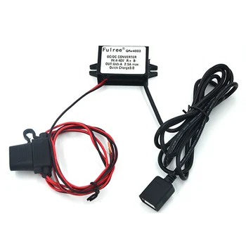 

Car Power Inverters 4-40V TO 3.7-12V/2.5A with Quick Charge 3.0 USB-A Female Cable