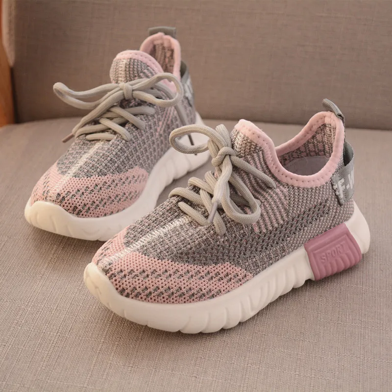 

E CN 2019 girls boys mesh sneakers children kids shoes running mesh breathable baby sneakers casual sport kids sneakers