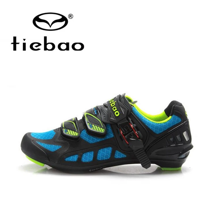 Tiebao/Мужская обувь для велоспорта; велосипедная обувь для шоссейного велосипеда; профессиональная спортивная обувь с самоблокирующимся замком; bicicleta Zapatillas sapatilha Ciclismo - Цвет: Синий