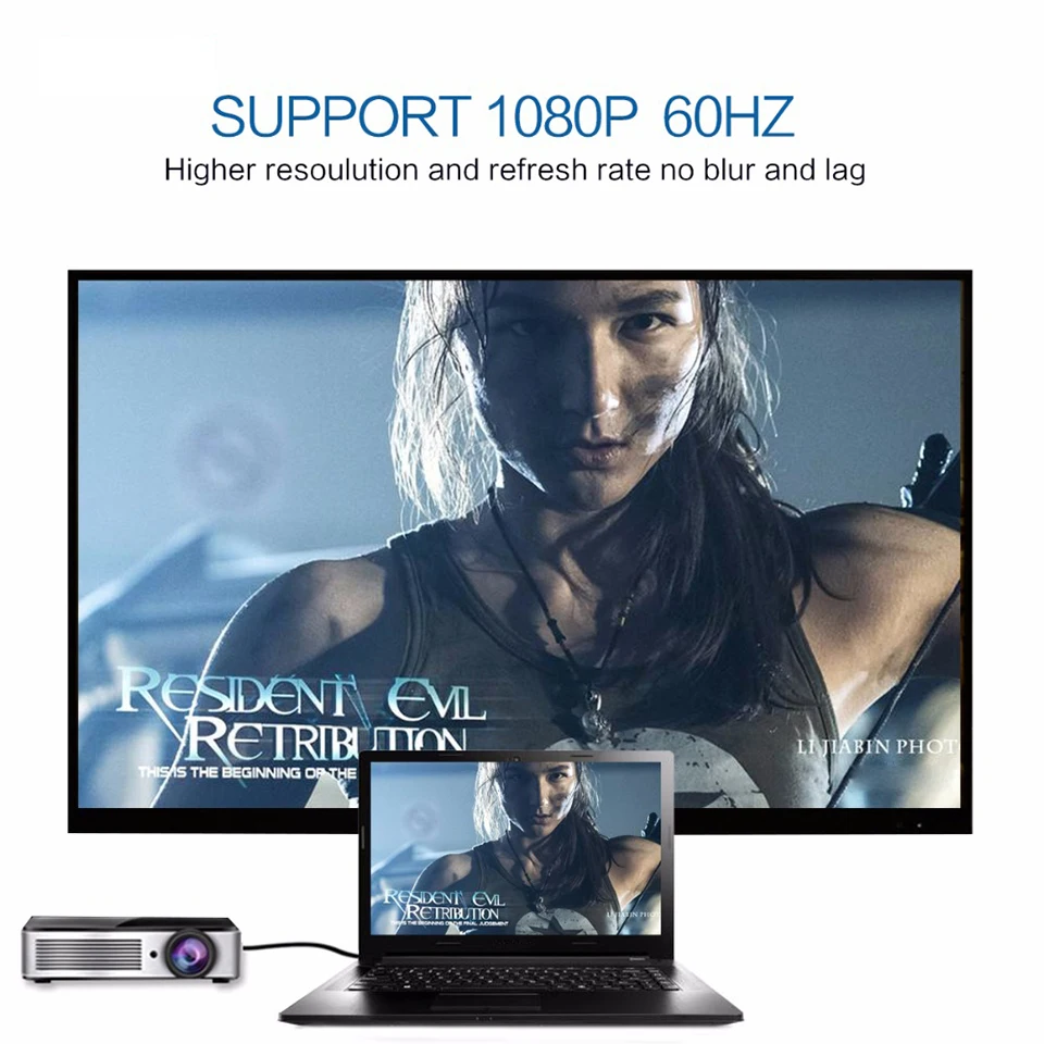 QGeeM преобразователь из VGA в HDMI с аудио Full HD адаптер видео выходом 1080P для ПК