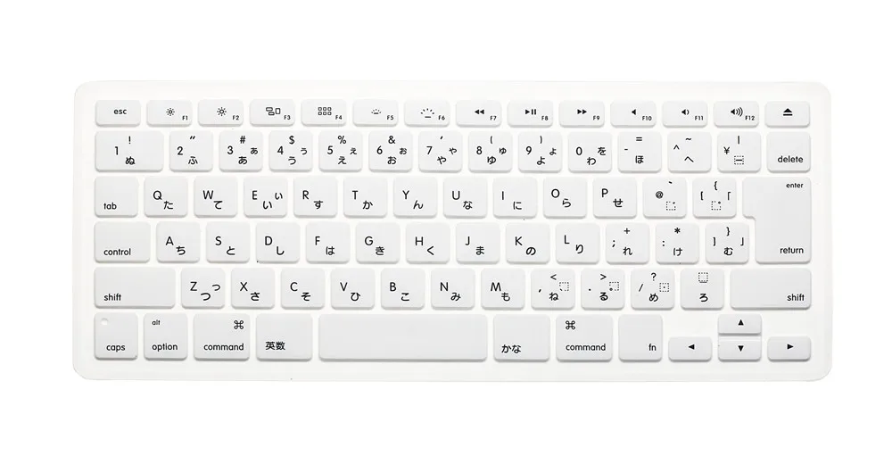 Японская Клавиатура чехол для MacBook Pro 13 15 17 Unibody и протектор для Mac Book Air retina 13,3 15,4 Япония клавиатура - Цвет: Белый