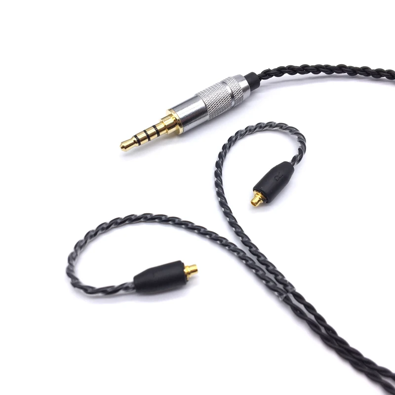 DIY SE215 Hi-Fi гарнитура MMCX Обновление кабель для Shure SE215 SE535 SE846 наушники шнур наушников с микрофоном для iphone huawei ксиоми