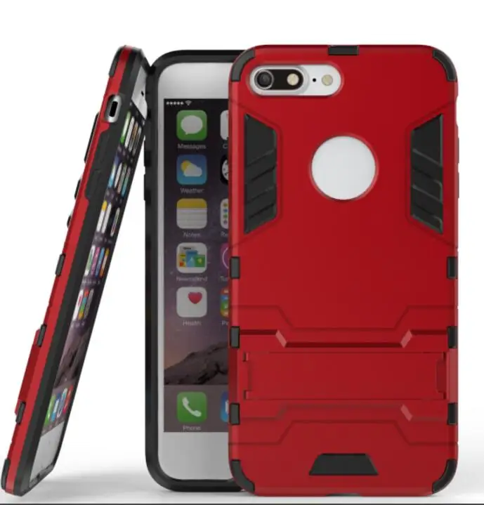 10 шт./лот стенда ПК+ ТПУ 2 в 1 гибридная Защита Чехол для iPhone X/iPhone 8/для iPhone 8 Plus