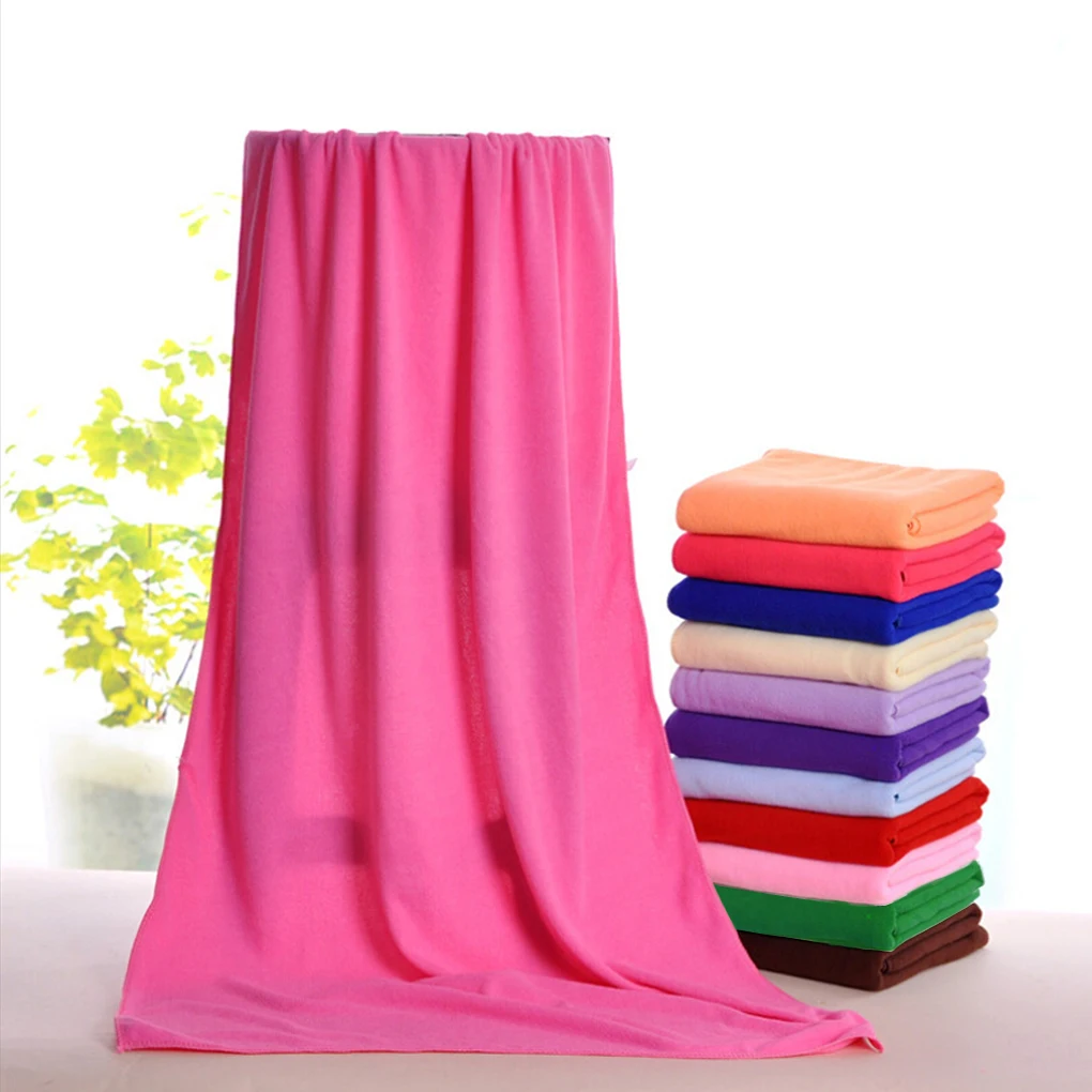 

Bath throw 10colors high quality 70x140cm Absorbent soft Microfiber fast Drying Bath Beach throw girl Washcloth High Quality
