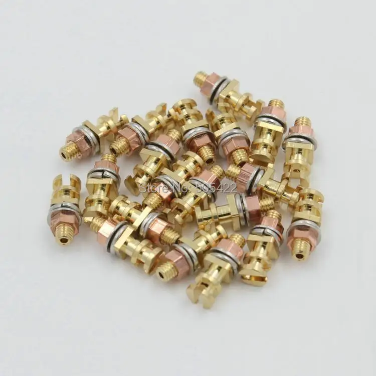 

50PCS Gold Plated Turrets Post Pins Lugs FOR Tube Guitar Amplifier Tag Board