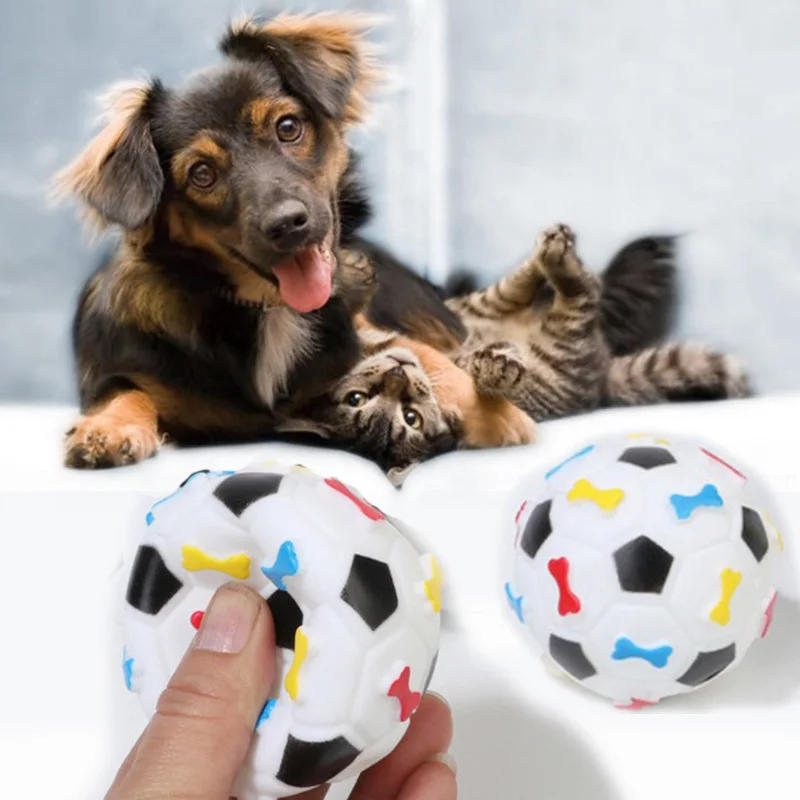 Pet Dog Toys Football Natural Silicone Pet Sound Toys For Medium Big