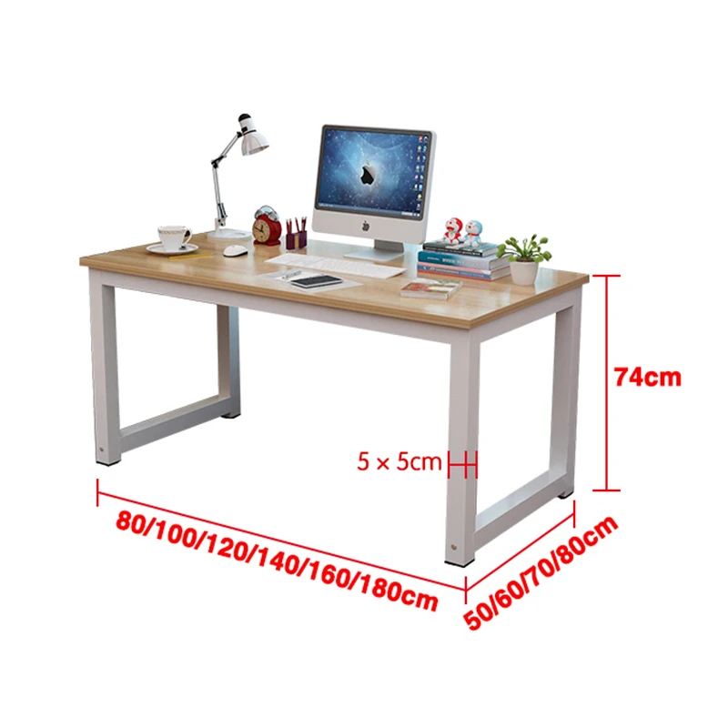 2018 المنزل الكمبيوتر مكتب مكتب 120*60 cm قوي سماكة المعادن الثقيلة الدعامات وجميلة