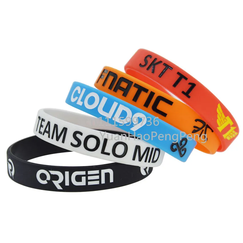 50 шт. силиконовые браслеты для профессиональной команды Solomid SKT T1 Origen|bracelet