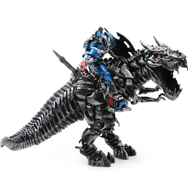 

Deformation on Movie 4 Tyrannosaurus Rex Dinobots statue Grimlock Robot Dinosaur Model Action Figure Gift static set up toys