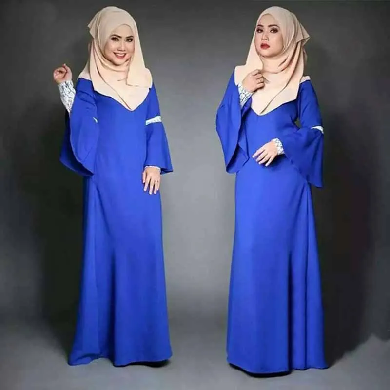 Новый мусульманский abaya платье турецкое Для женщин зеленый Костюмы модный