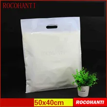 100x высокого давления полиэтиленовые пакеты полиэтиленовый мешок белое отверстие мешок 50x40 размера плюс упаковочный пакет для одежды индивидуальный логотип печать