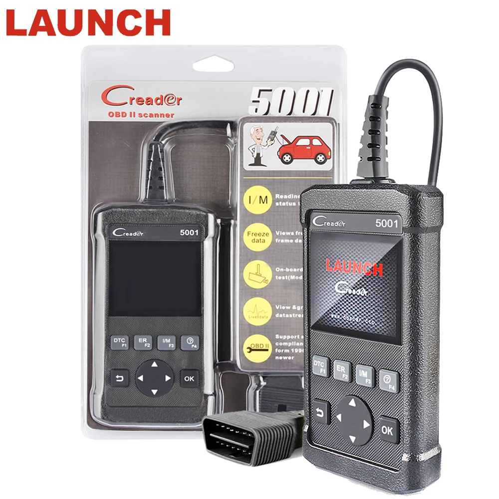 ODB2 OBDII Autos scanner LAUNCH Creader 5001 Support Multi-language For VW/BMW/ BENZ full OBD2/EOBD system auto diagnostic Tool ODB2 OBDII Autos scanner LAUNCH Creader 5001 Support Multi-language For VW/BMW/ BENZ full OBD2/EOBD system auto diagnostic Tool