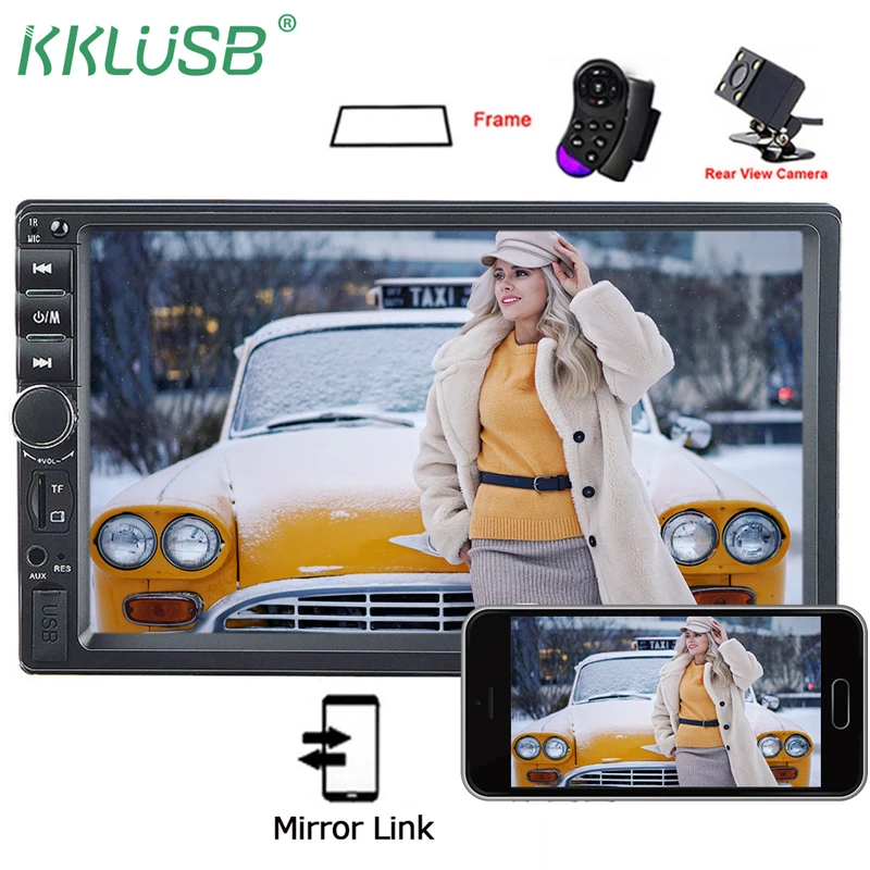 Автомагнитола 2 Din 7 &quotHD мультимедийный плеер сенсорный экран автоаудио стерео
