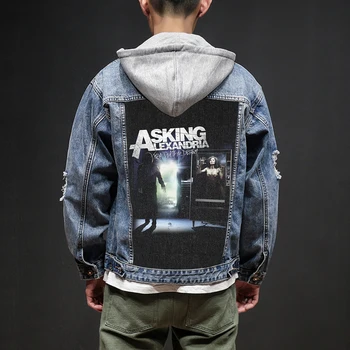 

Bloodhoof Store Asking Alexandria Rock And Roll Death Heavy Hardcore Punk Style Patch Designs Denim Jeans Jacket And Coats