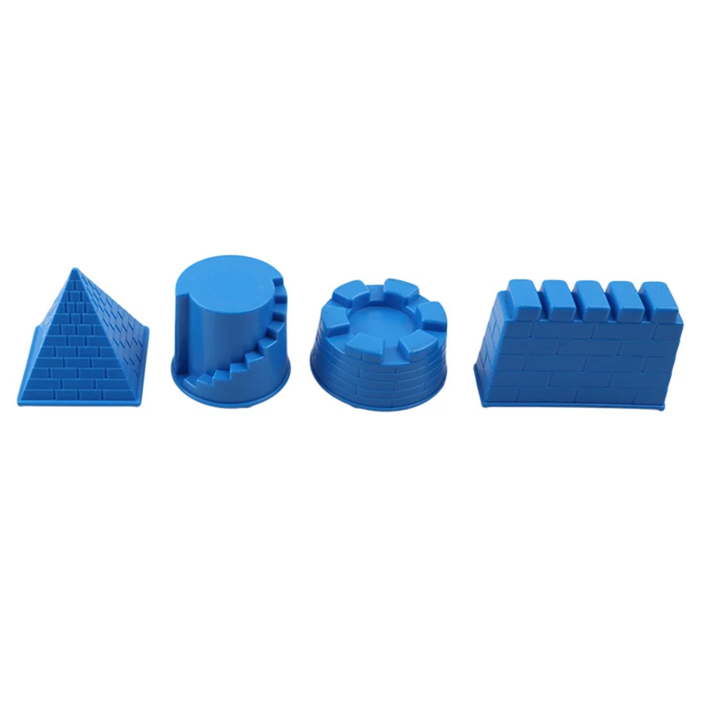 Креативная детская Пирамида замок из песка форма DIY Летний набор инструментов для пляжа Классические игрушки для игры в воду для детей - Цвет: Синий