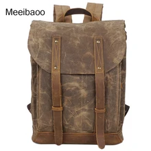 14 дюймов, сумка для ноутбука, мужской брезентовый Рюкзак, Ретро стиль, рюкзак, водонепроницаемый, для путешествий, мужская сумка, рюкзак для колледжа, YD217