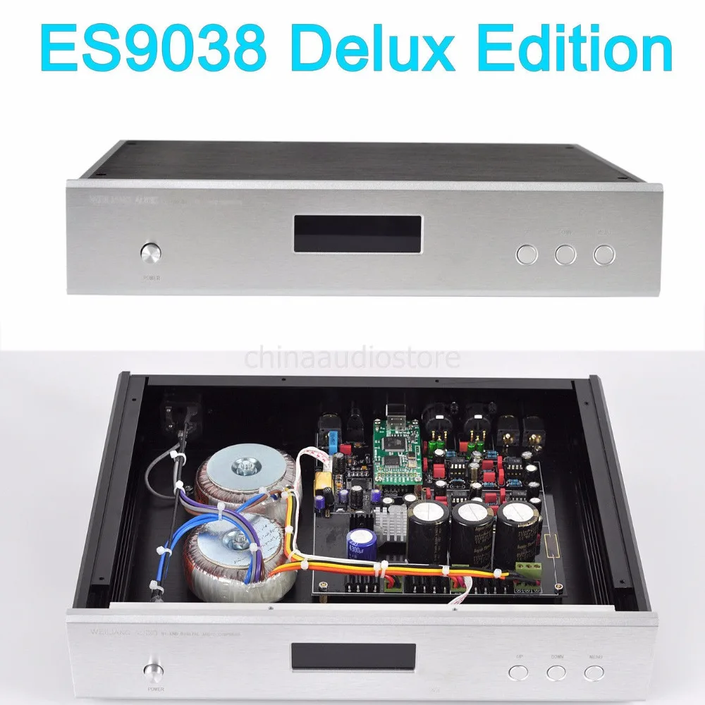 DELUXE ES9038PRO ES9038 Ulitmate DSD USB DSD256 DAC, Модернизированный и модульный, двойной трансформатор TALEMA/NORATEL, OPA1622 145ma+ OPA627 OPAMP