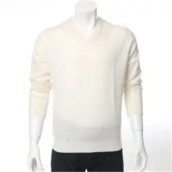 Новое поступление 100% козья кашемир v-образным вырезом вязать моды для мужчин Одноцветный пуловер свитер H-прямые красный 6 видов цветов S-2XL