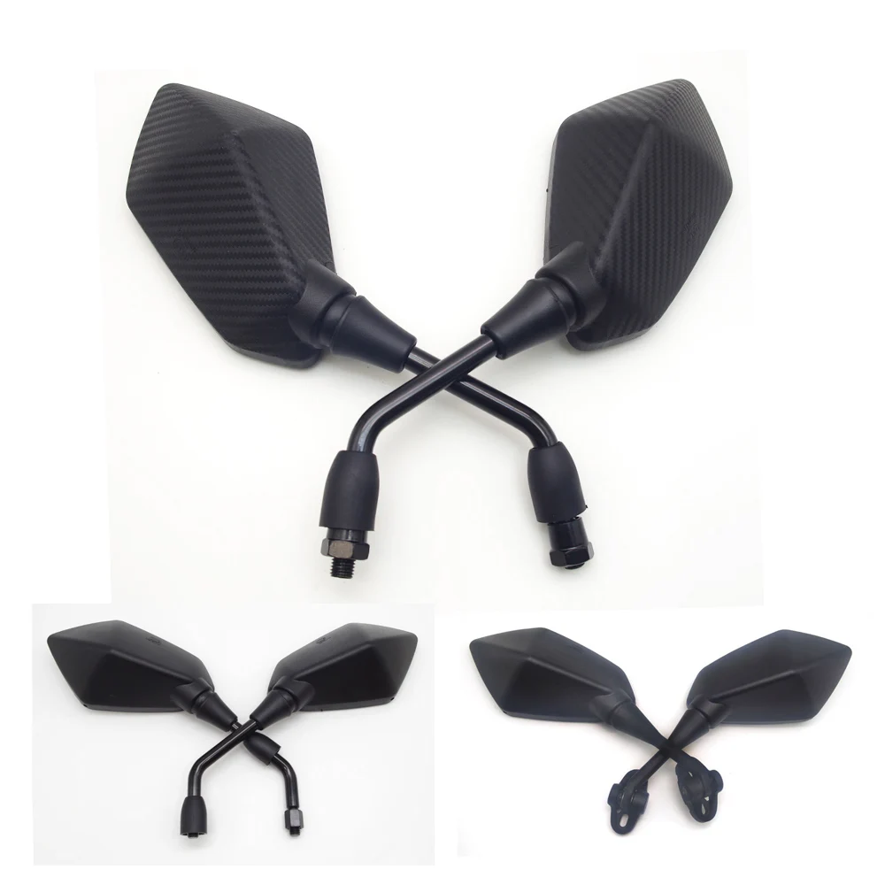 

Universal 10mm Motorcycle Rearview Mirrors Black Scooter retroviseur moto FOR Honda CBR 125R 250R 300R 400R 500R 600RR Hornet