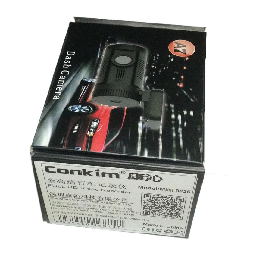 Conkim Mini 0826(0806 Plus) Dash Car Camera DVR Full HD 1296P Ambarella A7LA50 OV4689 Car DVR GPS Dash Cam+CPL Filter 