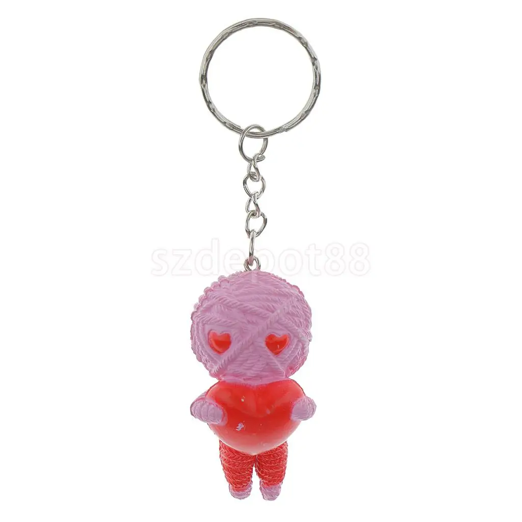 

Beautiful Cute Red Love Charm Voodoo Plastic Doll Keychain Keyfob Gift Ornament ACCS