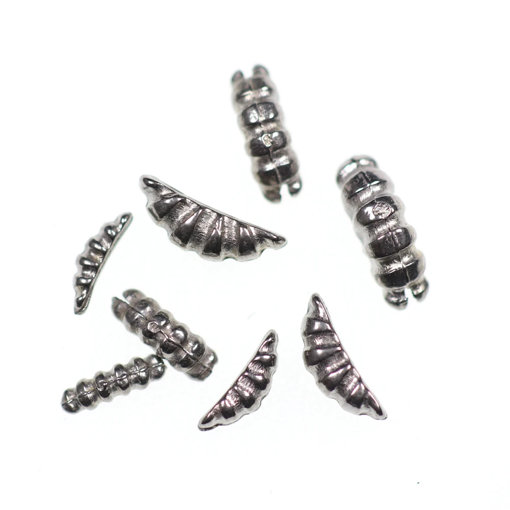 12PCS Raw Color XS S M L Tungsten Scud Back / Shrimp Body / Scud Shell Fast Sinking Fly Tying Weight Trout Fly Fishing