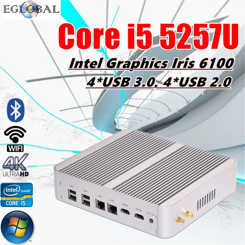 Lowest Price Eglobal Nuc Barebone Win10 Mini PC Core I5 5257U Max 3.1GHz Graphics Iris 6100 Broadwell Computer Nettop 4K HD HTPC 300M WIFI Lowest Price Eglobal Nuc Barebone Win10 Mini PC Core I5 5257U Max 3.1GHz Graphics Iris 6100 Broadwell Computer Nettop 4K HD HTPC 300M WIFI