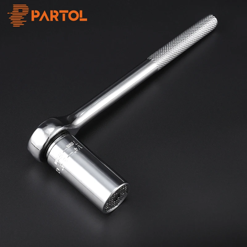 

Partol Universal Ratchet Socket 7-19mm Power Drill Adapter Spanner Grip Multi Function Car Hand Tools Repair Kit Ratchet wrench