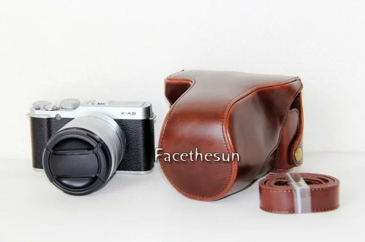 PU leather camera bag fuji -12