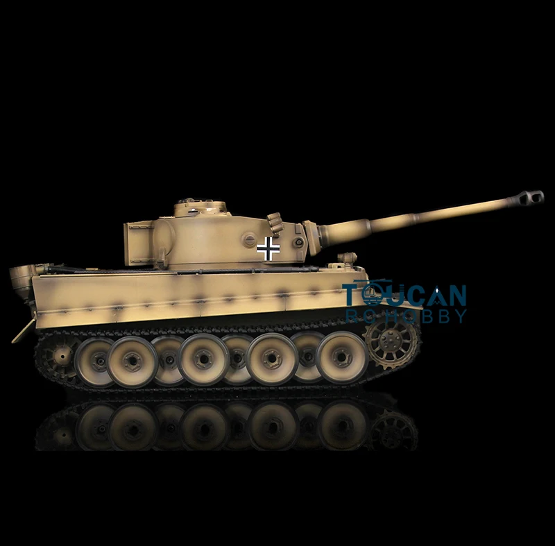 

HengLong Yellow German Tiger I 1/16 RTR RC Tank Model Metal Tracks Wheels 360 Degrees Rotation Turret 3818 TH00009