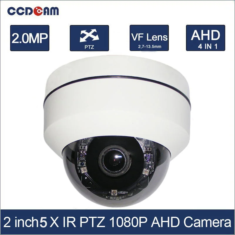 CCDCAM 2 дюйма 4в1 CVI TVI AHD 2MP PTZ 1080p 5x оптический зум Авто Радужная наружная Vandalproof камера