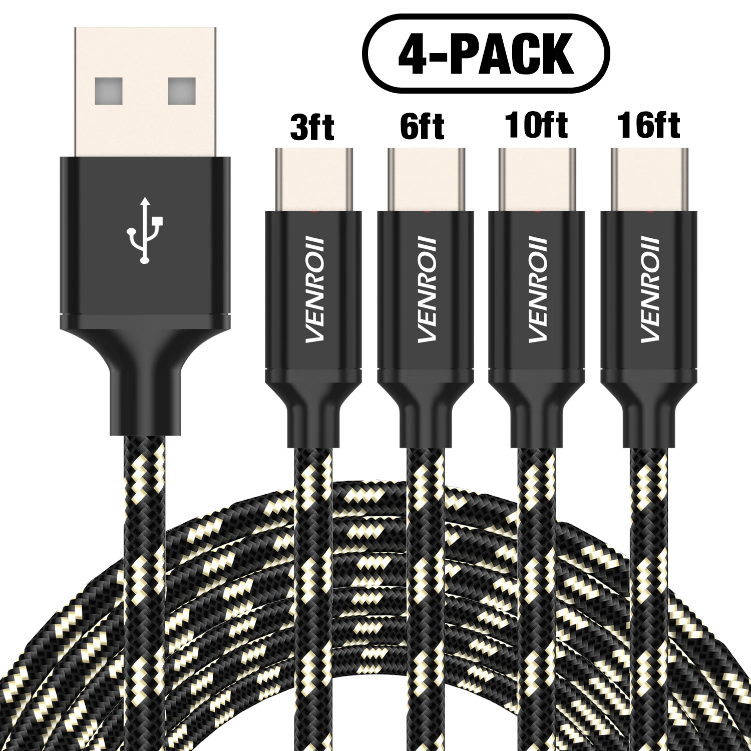 

Venroii 1.2m 2m 3m 5m Cable USB Type C for Samsung S8 Xiaomi Mi Mix 3 8 9 USBC Type-C Data Kable for Huawei P20 Mate 20 Oneplus