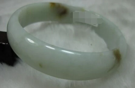 

free shipping 1023 NATURE GRADE "A "BEAUTIFUL LIGHT GREEN JADE JADEITE BRACELET BANGLE