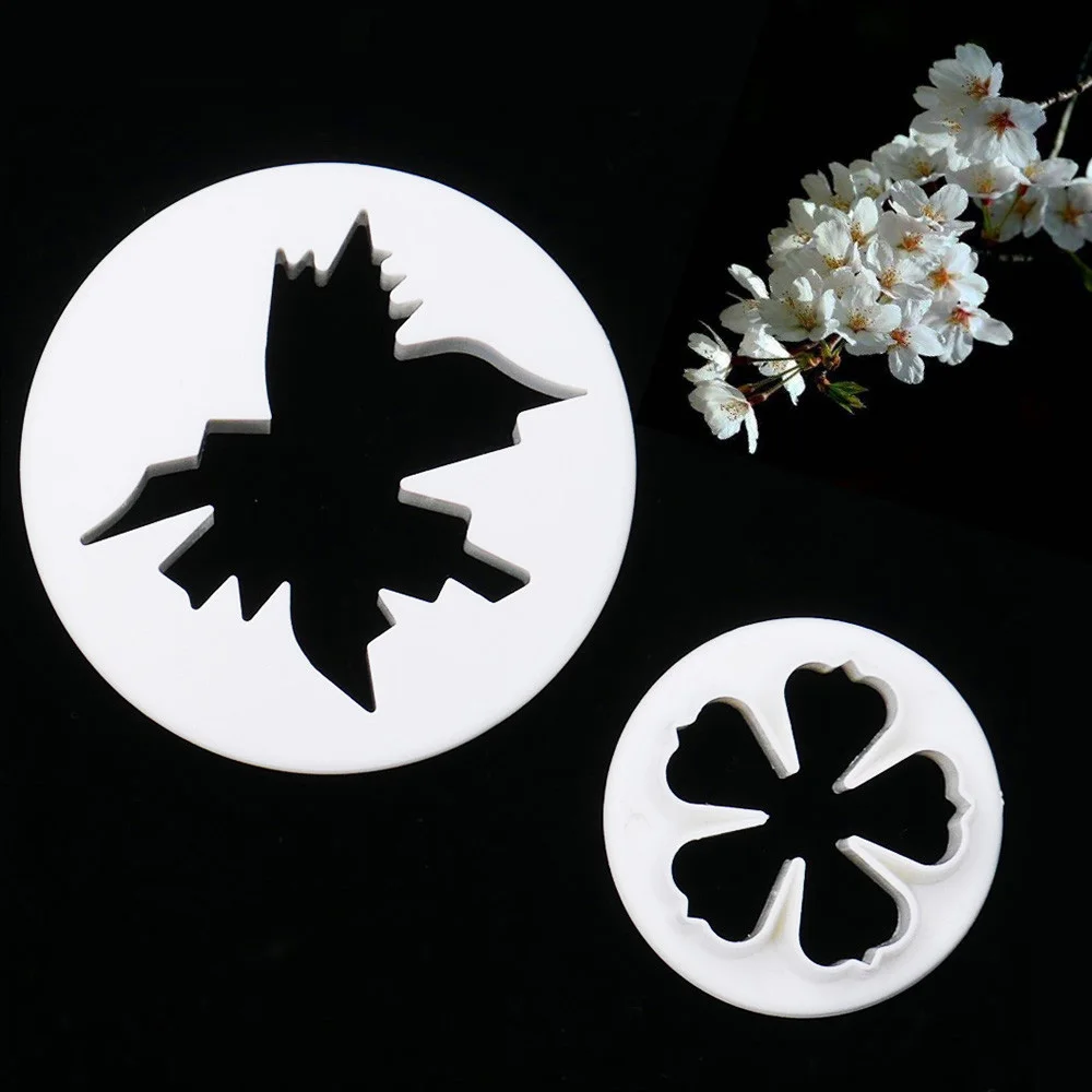 

2PC/Lot Sakura Cherry Blossoms Flower Cookie Cutter Cake Biscuit Fondant Mold Sugarcraft Decorating Tools Baking Accessories