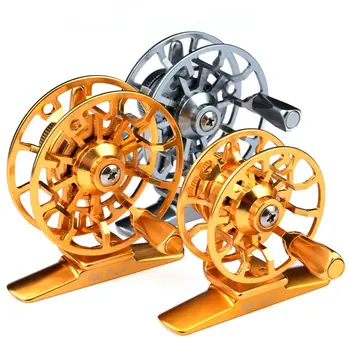 

1pc* Fishing Reel Exported to Japan Glod/Silver Fly Reel 45g Fly Fishing Wheel Diameter 60mm HI45R/HI55R s