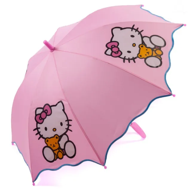 Горячая Прекрасный мультфильм hello kitty детей Аниме Зонтик для девочек милые розовые зонты ребенка студента Зонты - Цвет: YS-048-P