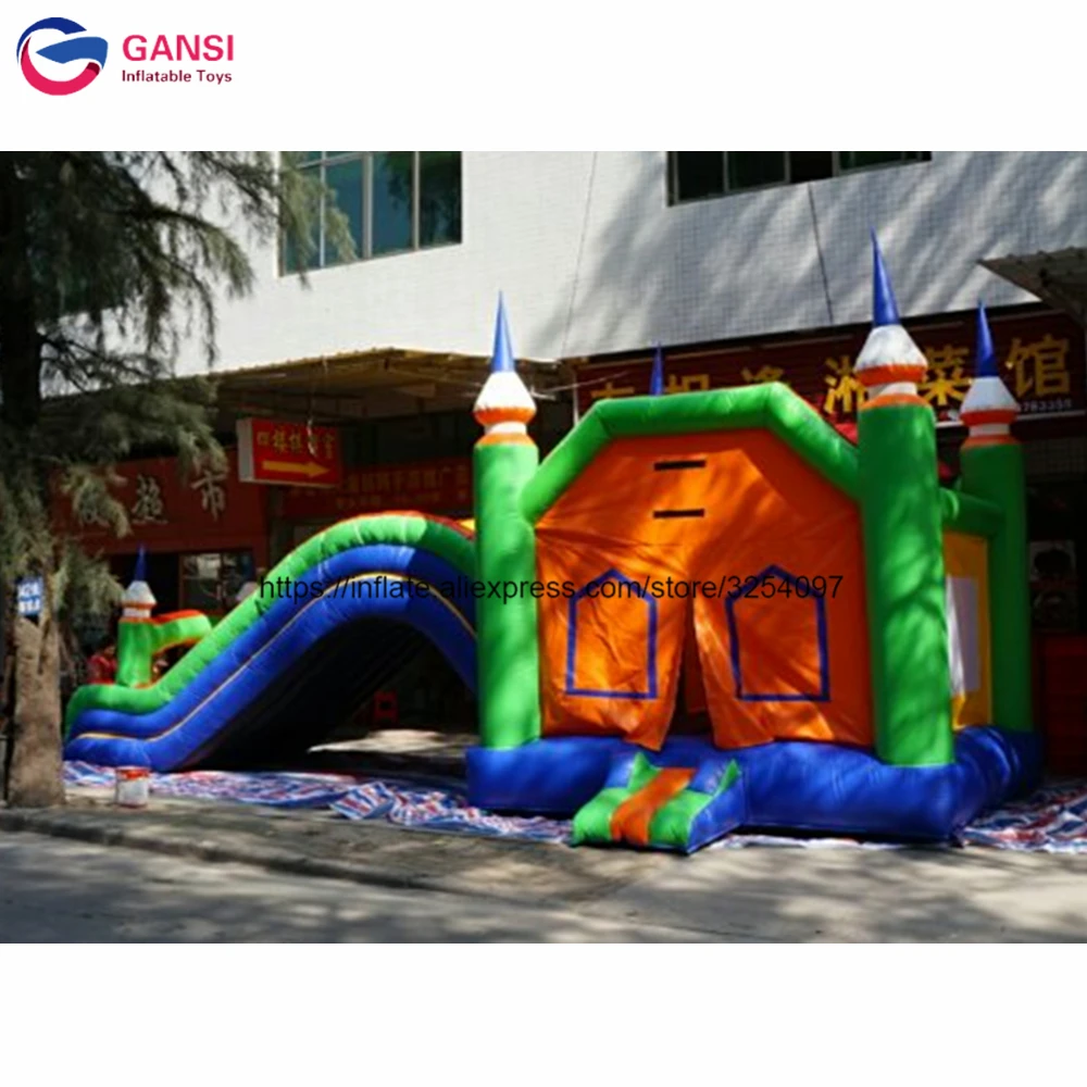 Commercial Customized Jumping Inflatable Bouncy Castle 10X4.3X4.6M Inflatable Bounce House With Slide For Kids Party inflatable slide combo bounce house for kids bouncy castle good quality 6x6x4m