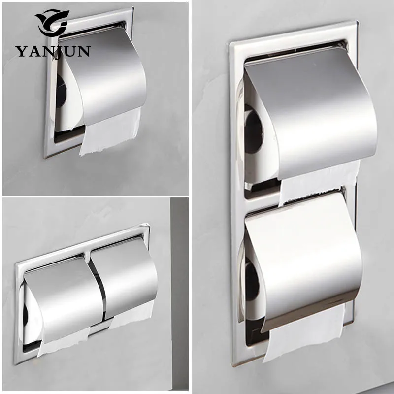 Yanjun Recessed/Wallin 304 Stainless Steel Toilet Paper Holder